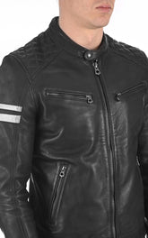 Men Genuine Leather Jacket MJ 58